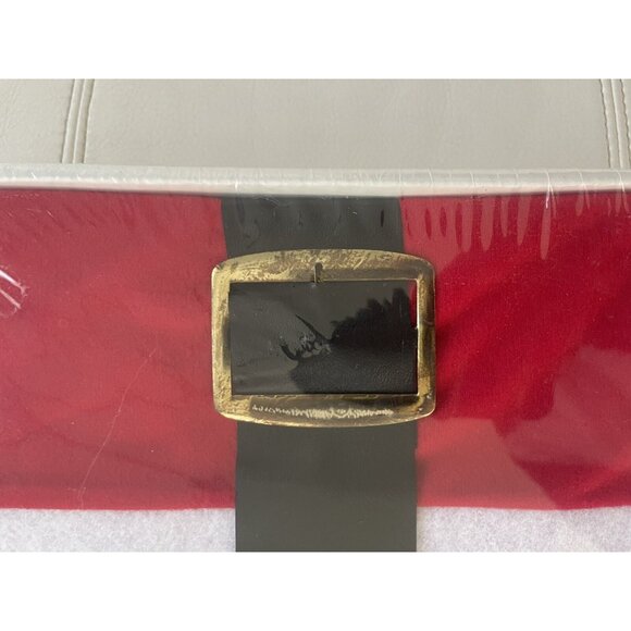 One Size Fits All Santa Suit Costume Jacket Trousers Hat Belt Beard Eyebrows - Picture 5 of 15